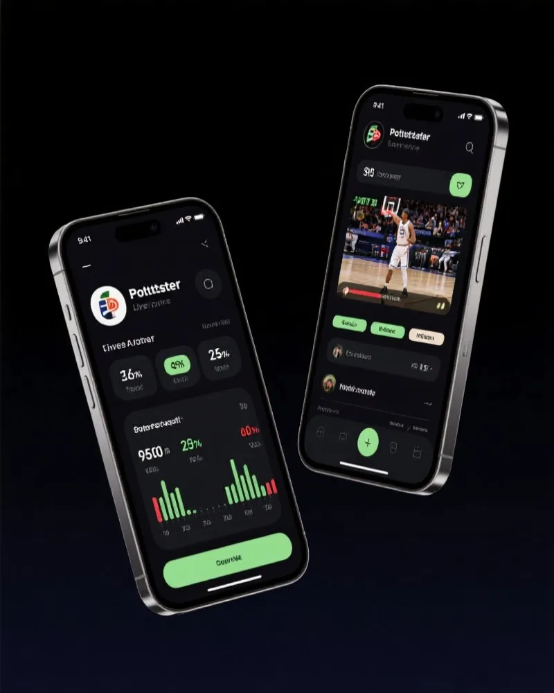 NBA视频竞猜站 App Interface