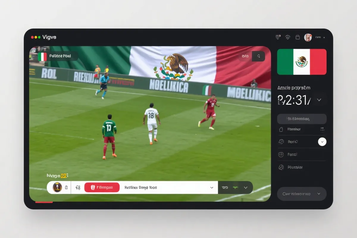 足球比赛直播界面特写，画质清晰流畅